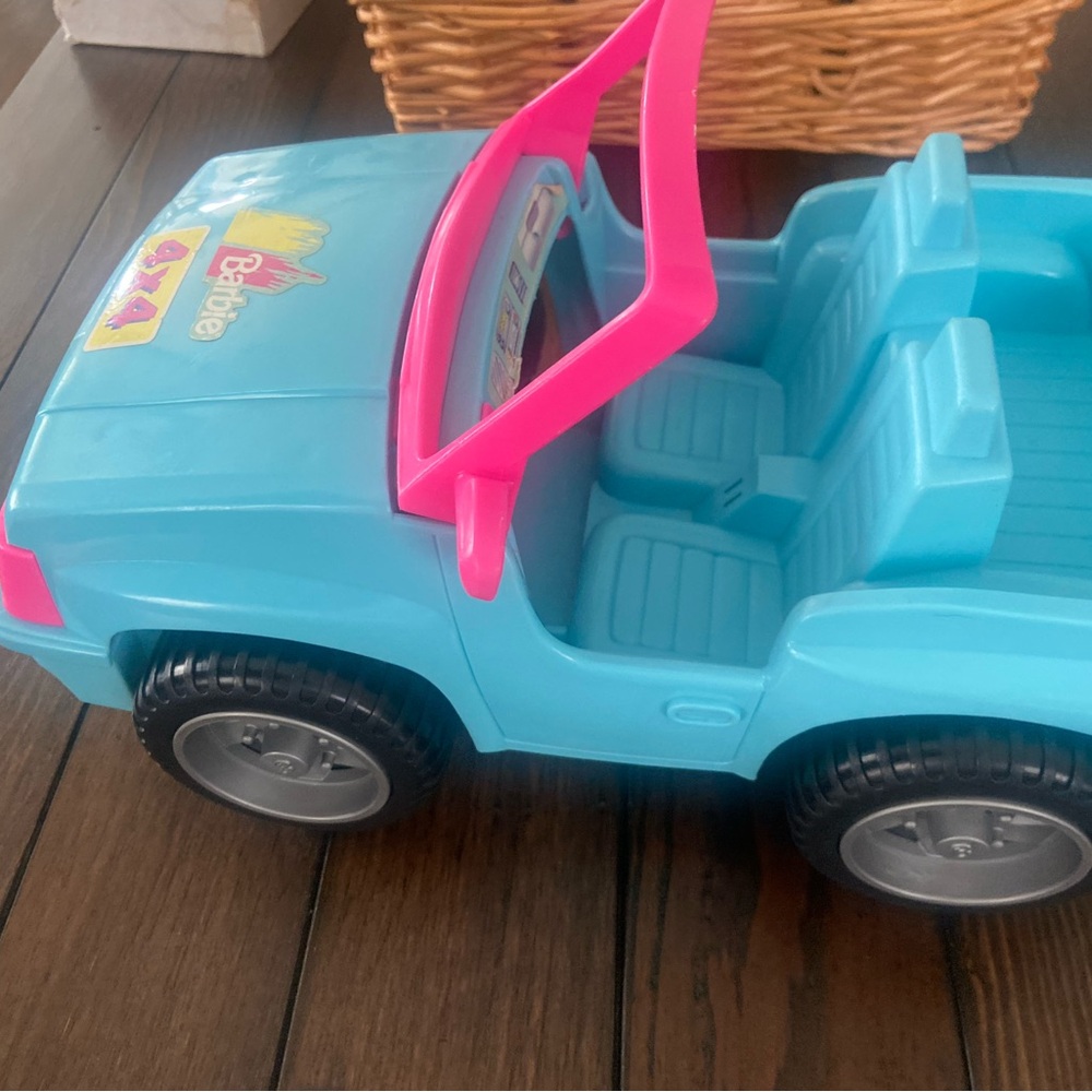 Vtg 1994 Barbie Jeep 4x4 Beach Cruiser Dune Buggy Blue Pink Truck Vehicle Car - Picture 13 of 14